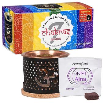 7 Chakras Räucherblöcke Probierset & Diffuser - Aromafume