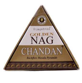 Chandan Golden Nag - Premium Rückflussräucherkegel - Vijayshree Fragrance