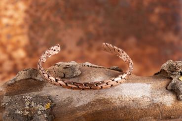 Geflochtener Kupferarmreif schmal - Berk