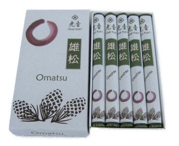 Preview: OMATSU Duftender Kieferhain -​​​​​​​ japanische Räucherstäbchen Hikali Koh
