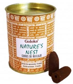 Nature´s Nest - Rückfluss & Backflow Räucherkegel - Goloka
