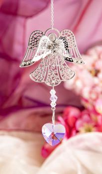 Kristallhänger Engel mit Herz - Suncatcher Berk