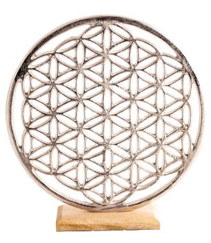 Blume des Lebens silber - Ambiente Element Weißmetall Berk