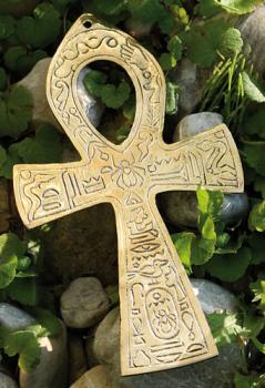 Ankh, 19 cm groß mit ägyptischem Symbol - Messing - Berk