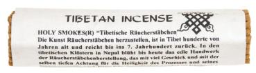 Tibetan Incense kurze Rolle - tibetische Räucherstäbchen Berk