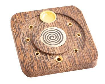 Palmwood Spiralhalter - Räucherstäbchen- & Kegelhalter - Berk