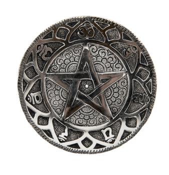 Pentagramm Relief - Räucherstäbchenhalter aus Metall - Berk