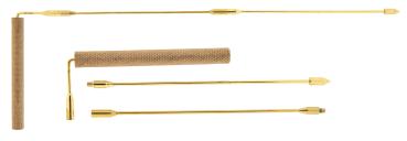 Winkelrute 3-teilig zum Reisen mit Tasche - Messing, paarweise 39 cm - Berk