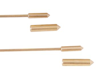 Wünschelrute mit Holzgriff und Aufsatzspitze "für den Zeugen" ​​​​​​​- Messing, paarweise 38 cm - Berk
