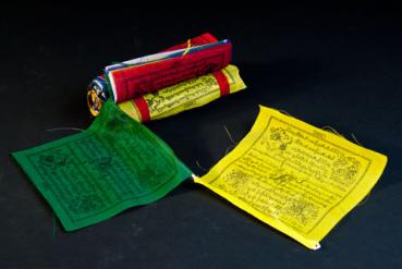 Tibetische Gebetsfahnen klein aus Polyester 5 m - Berk