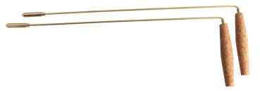 Wünschelrute mit Korkgriff inkl. Aufsatzspitze -  Messing 38 cm - Berk