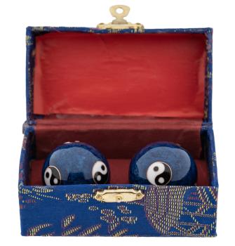 Qi Gong Kugeln - Ying Yang blau, klein 35 mm - Berk
