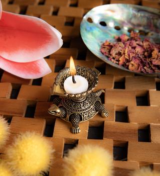 Preview: Gheelampe Schildkröte - hochwertiges Kunstobjekt Messing - Berk