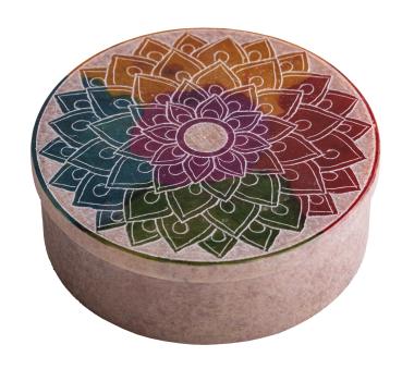 Schatulle Mandala groß - Speckstein Döschen - Berk