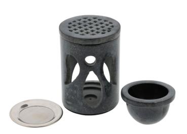 Engel Fülle mit 4 Funktionen in einem - Siebräuchergefäß & Aromalampe Speckstein Berk