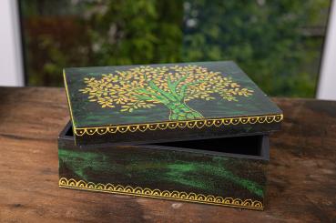 Baum des Lebens groß - Holzbox Handbemalt - Berk