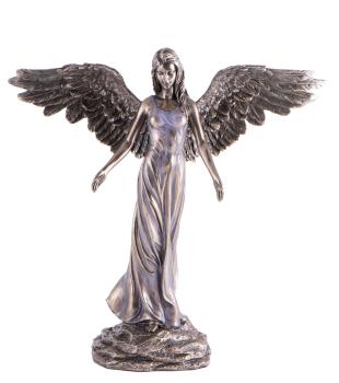 Friedensengel bronzefarbend - Kunstharz 30 cm - Berk