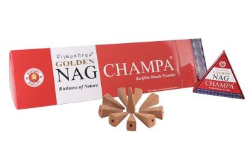 Champa Golden Nag - Premium Rückflussräucherkegel - Vijayshree Fragrance