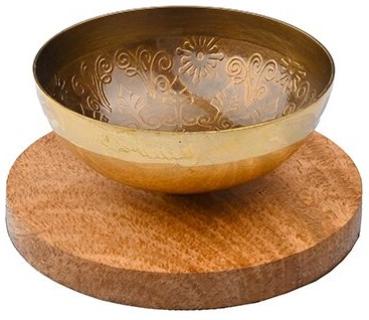 Blumen-Räucherschale goldfarben - Räucherschale - einzigARTig frieda