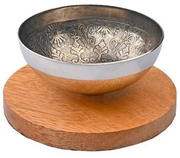 Blumen-Räucherschale silberfarben - Räucherschale - einzigARTig frieda