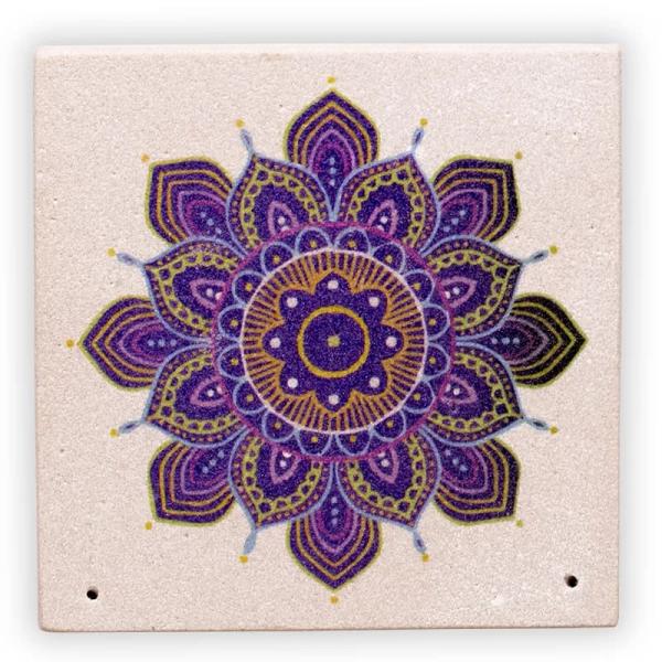 Mandala Blume - Räucherstäbchenhalter aus Sandstein