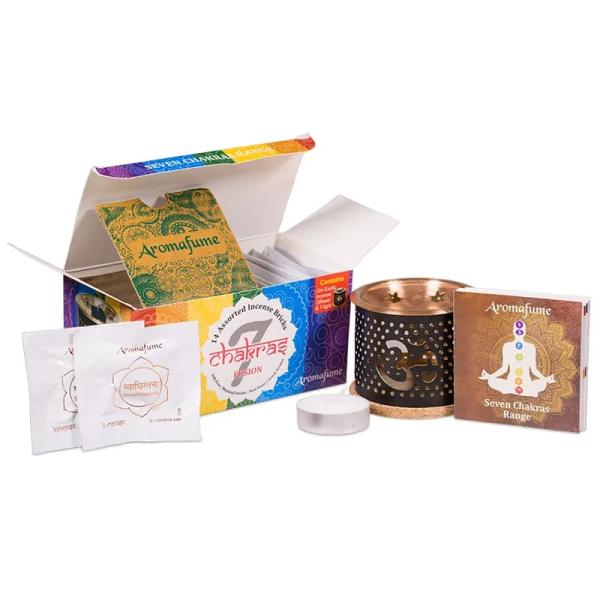 7 Chakras Räucherblöcke Probierset & Diffuser - Aromafume