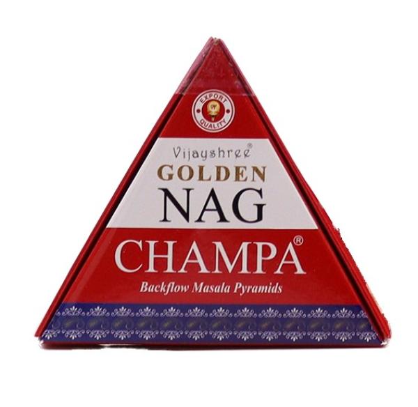 Champa Golden Nag - Premium Rückflussräucherkegel - Vijayshree Fragrance