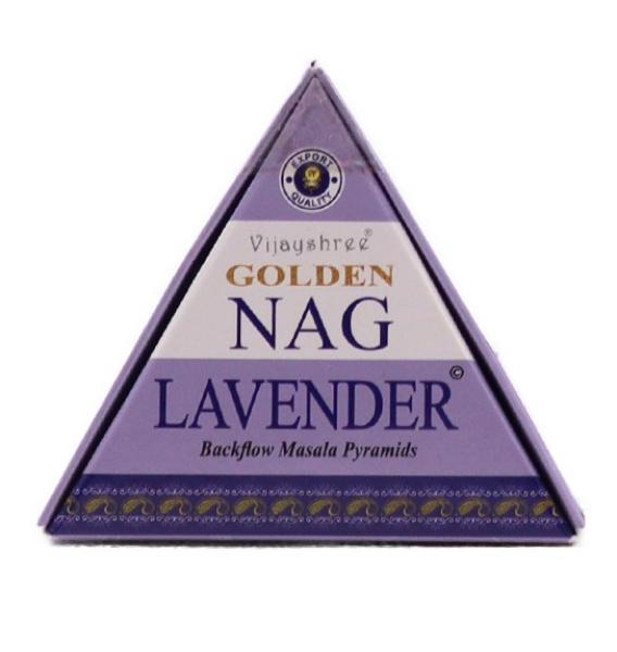 Lavender Golden Nag - Premium Rückflussräucherkegel - Vijayshree Fragrance