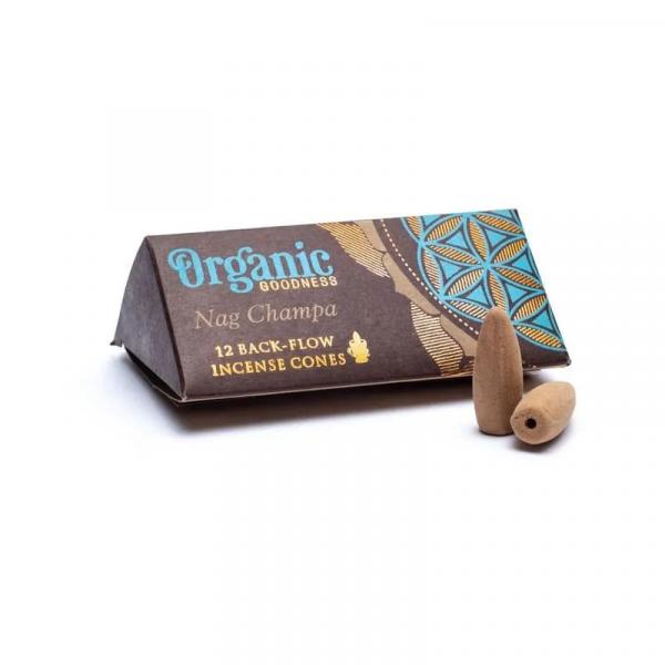 Nag Champa Organic - Backflow & Rückfluss Räucherkegel - Song of India