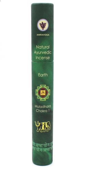 Erde - Muladhara Chakra 1 - Ayurvedische Räucherstäbchen Amrayoga