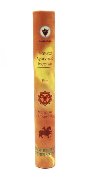 Feuer - Manipura Chakra 3 - Ayurvedische Räucherstäbchen Amrayoga