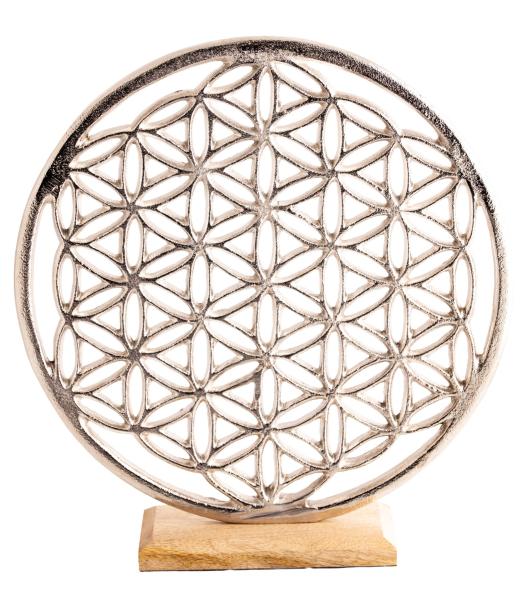 Blume des Lebens silber - Ambiente Element Weißmetall Berk