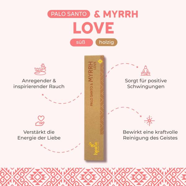 Palo Santo & Myrrhe - Premium Räucherstäbchen - Ispalla