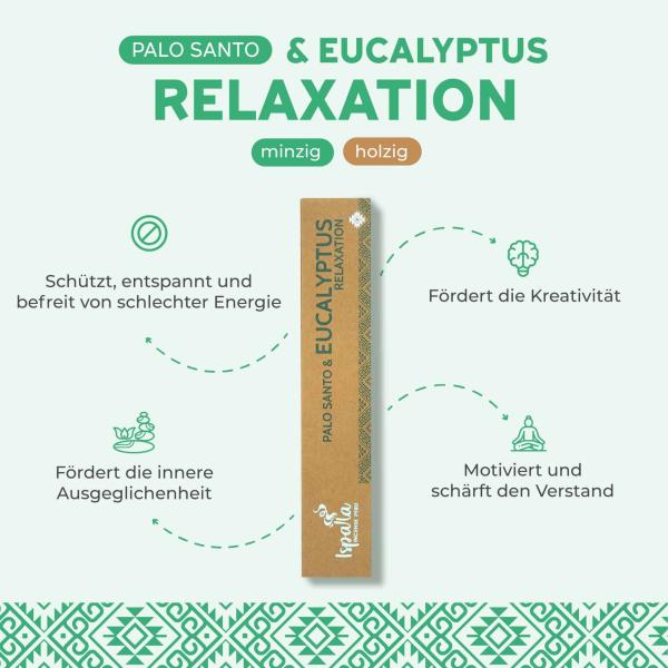 Palo Santo & Eukalyptus  - Premium Räucherstäbchen - Ispalla