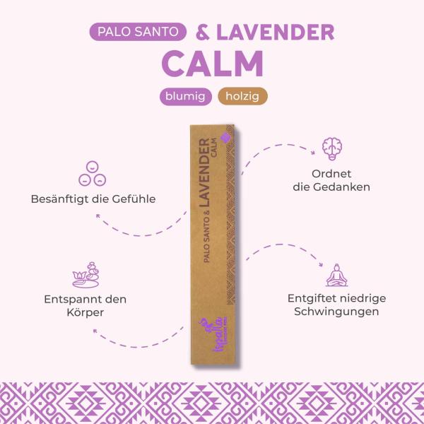 Palo Santo & Lavendel - Premium Räucherstäbchen - Ispalla
