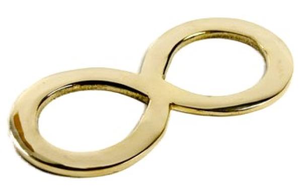 Liegende Acht klein, ca. 10,5 cm - Messing - Berk