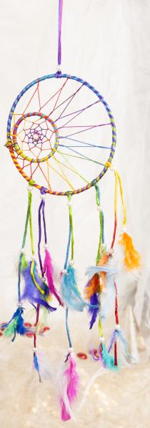Rainbow mit bunten Federn - Traumfänger - Berk