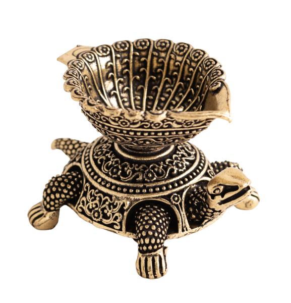 Gheelampe Schildkröte - hochwertiges Kunstobjekt Messing - Berk