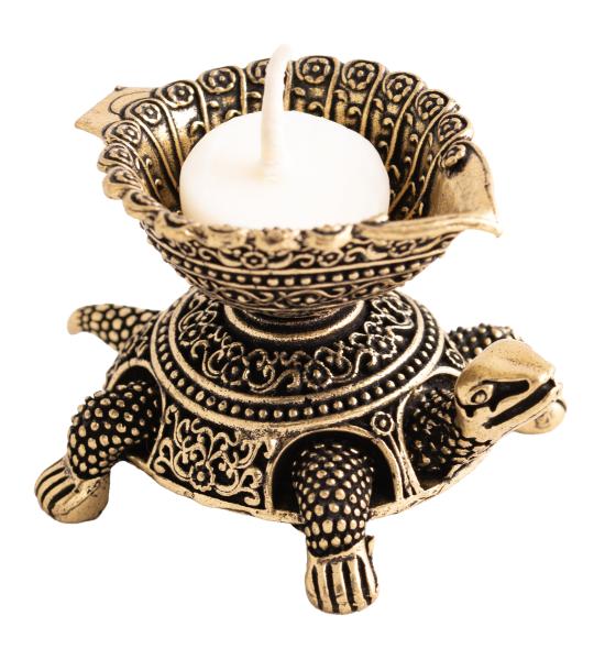 Gheelampe Schildkröte - hochwertiges Kunstobjekt Messing - Berk