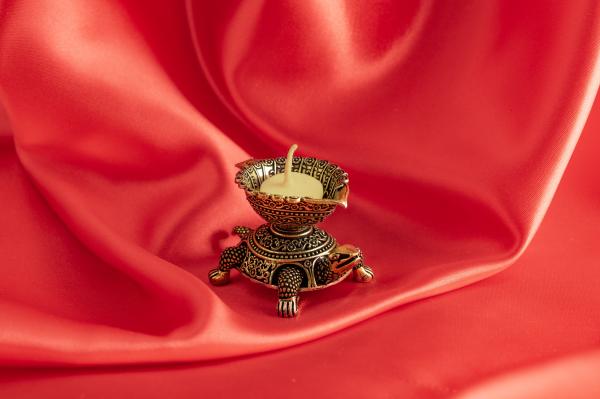 Gheelampe Schildkröte - hochwertiges Kunstobjekt Messing - Berk