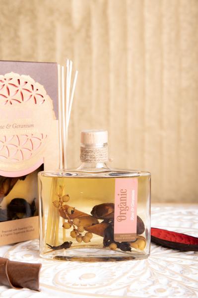 Rose & Geranie Organic Reed Diffuser - Raumdüfte - Song of India