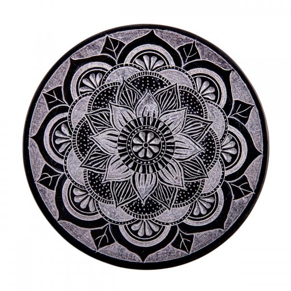 Mandala groß - Räucherstäbchenhalter aus Speckstein - Berk