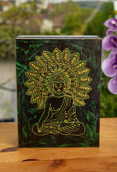 Buddha groß - Holzbox Handbemalt - Berk