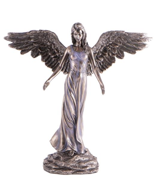 Friedensengel bronzefarbend - Kunstharz 30 cm - Berk