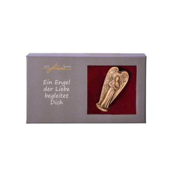 Betender Engel in schöner Geschenkbox - Bronze 5 cm einzigARTig frieda