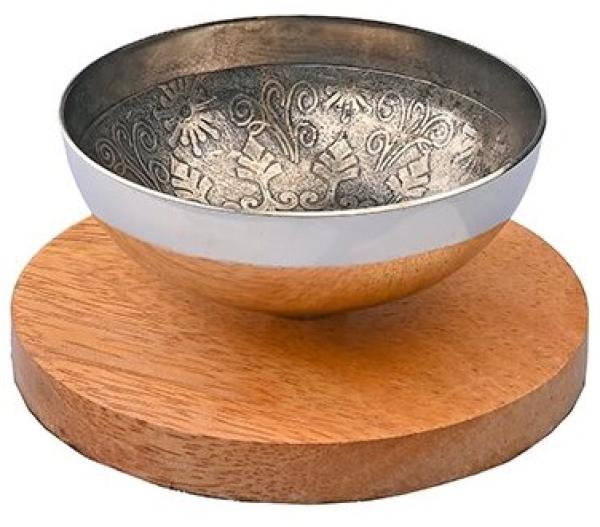 Blumen-Räucherschale silberfarben - Räucherschale - einzigARTig frieda