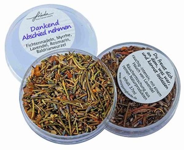 Dankend Abschied nehmen - Kreis Deines Lebens - Räuchermischung von frieda - einzigARTig frieda