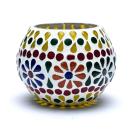 Mosaik Blumen - Teelichtglas Ø 7 cm