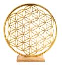 Blume des Lebens gold - Ambiente Element Weißmetall Berk