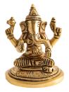 Ganesha in Gold matt Finish - Messing 5,9 cm, 140 g - Berk